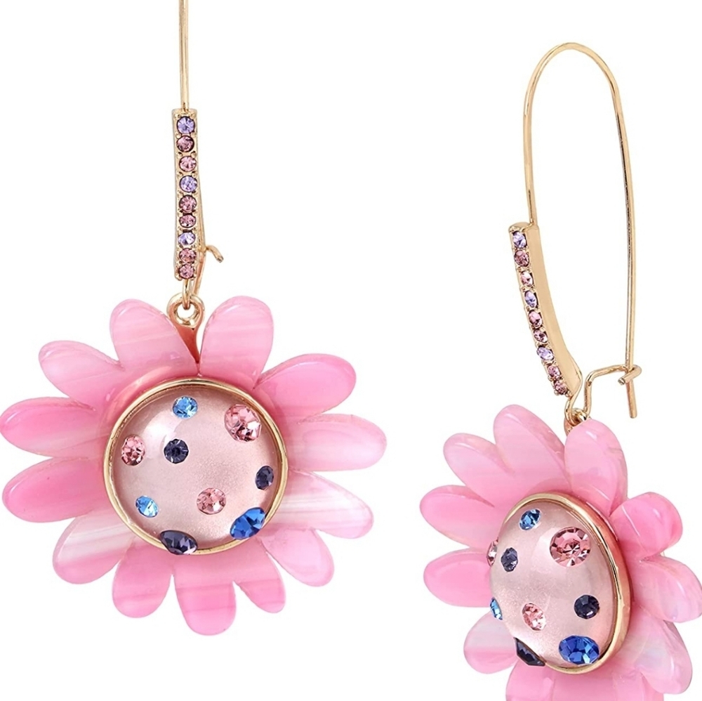 Pink Daisy Earrings